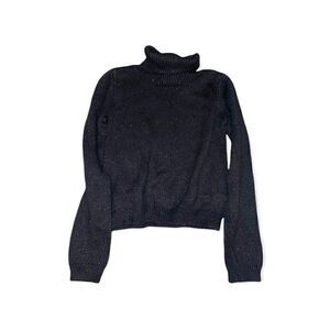 Cynthia Rowley Sparkly black turtleneck sweater kids girls 7/8